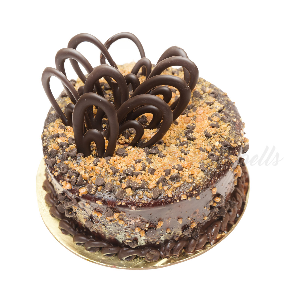 Chocolate Candy Cane Crunch Cake - KJ and Company